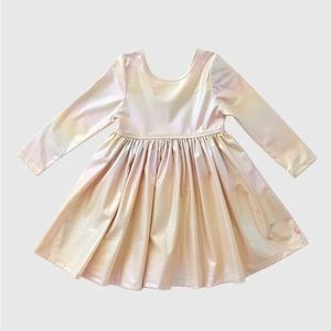 Pink Chicken Liza Lamé Pearlized Metallic Dress sz 5